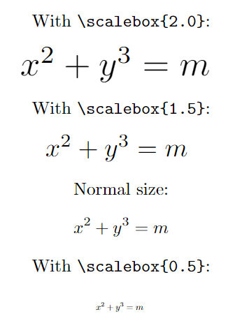 set equation font size based on original size.