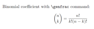 How to write binomial coefficient in LaTeX? - CodeSpeedy