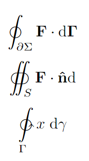 Closed integral with limits.