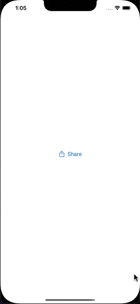 Create a share sheet in SwiftUI