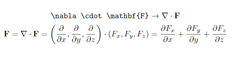 Divergence operator.