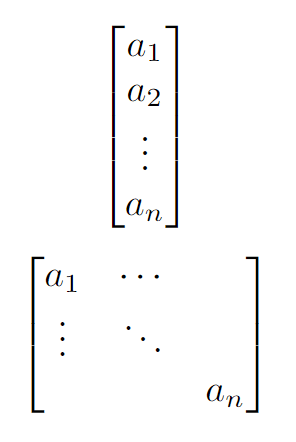 Vertical three dots in matrix.