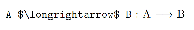 long right arrow in text mode.