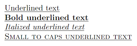 underlined text.