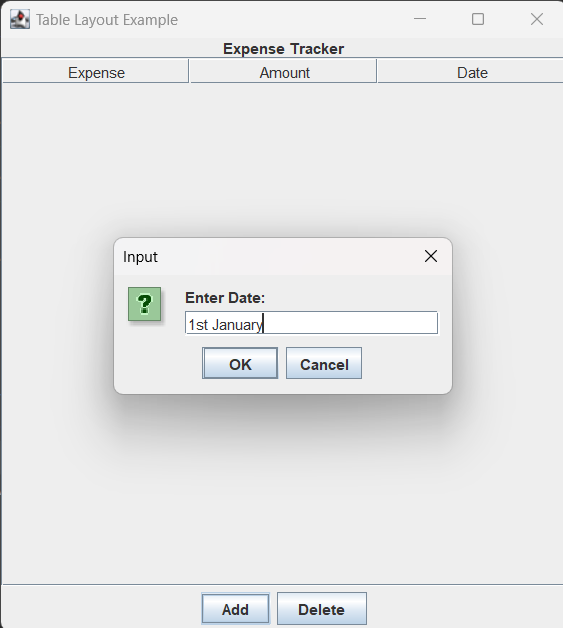 Java swing output