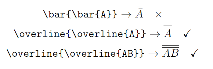 double overline.