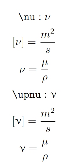 nu symbol