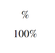 percent symbol 