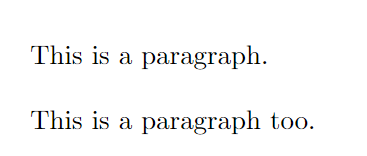 space between paragraphs