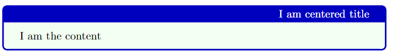 title right align in tcolorbox latex