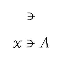 Contains with Long Horizontal Stroke.