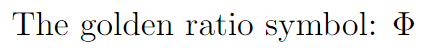 Phi symbol capital in LaTeX