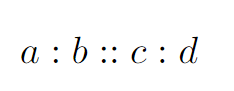 Proportion symbol.