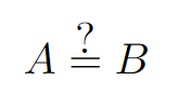 Questioned Equal To.