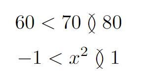 between symbol.