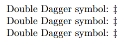 double dagger
