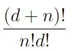 factorial side by side.