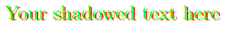 font color and shadow color change in LaTeX