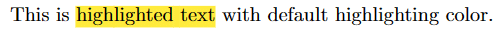 latex highlight text