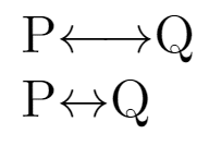 left right arrow latex