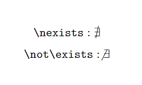 not exist symbol.
