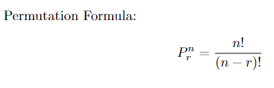 permutation formula in various style