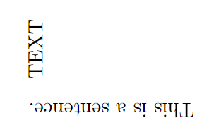 rotate a letter or text.