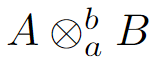 tensor product with subscript and superscript in LaTeX