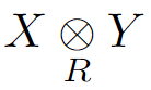 text below tensor product